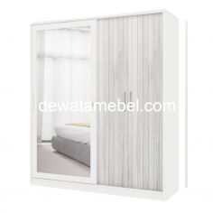 Steel Wardrobe Combination Doors - ACTIV FORTE SL 162 A / White - White Teak 